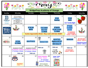 ✨ REVISED May  calendar for all the events! ✨  Have a wonderful Summer Bulldogs! 
